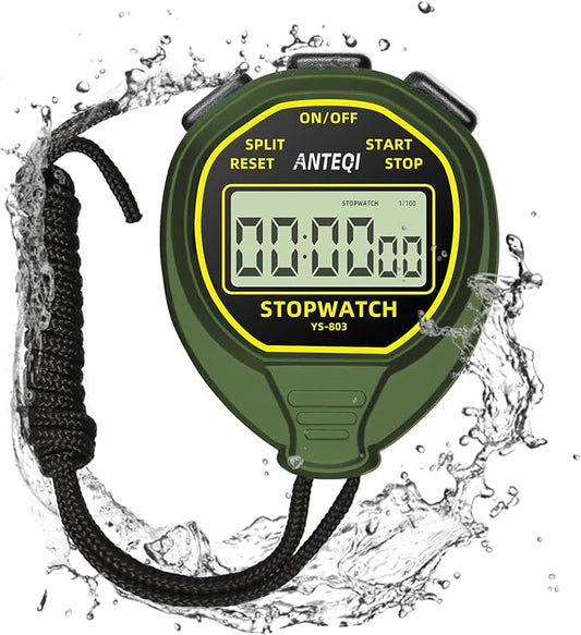 Waterproof Stopwatch, Large Display Simple Silent Stop Watch