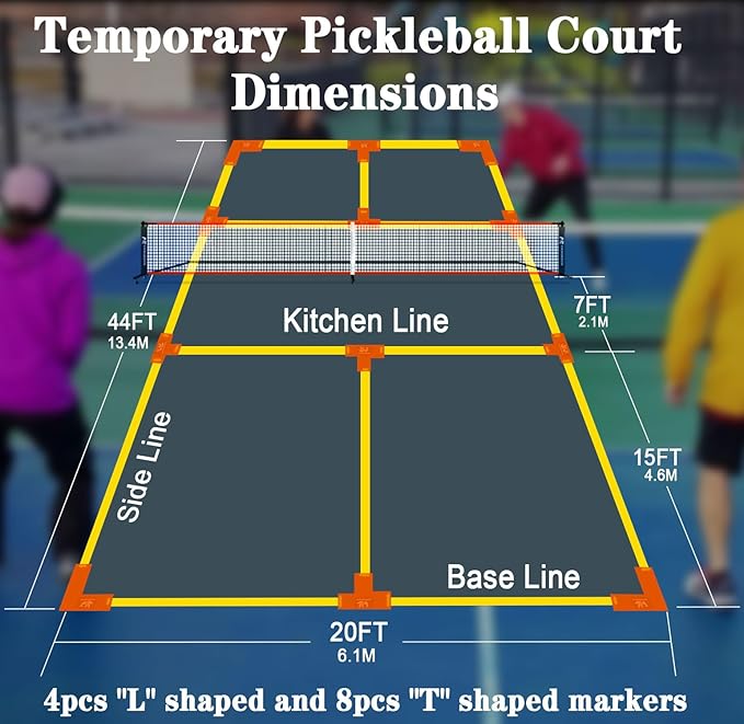 Pickleball Net for Driveway 22 FT 4, Outdoor