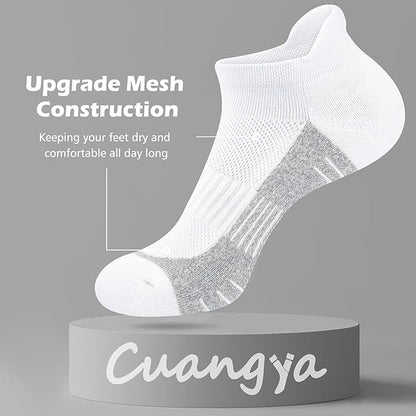 Ankle Socks Women Athletic No Show Socks Running Comfort Cushioned 5-Pairs