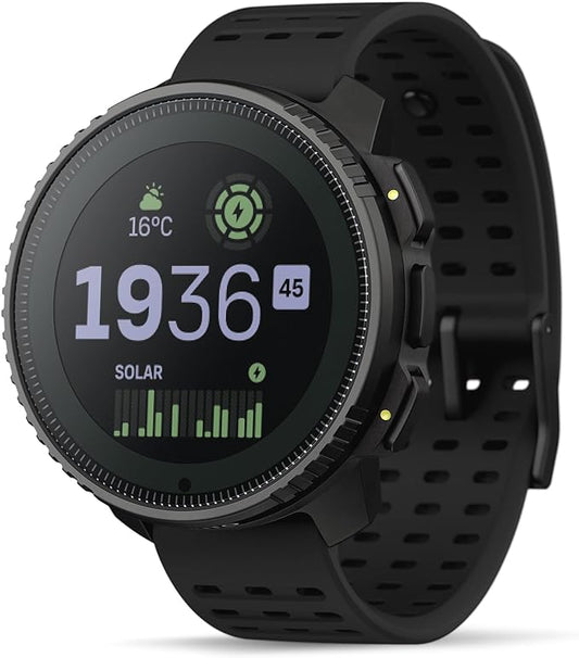 SUUNTO Vertical Solar GPS Adventure Watch, Premium Multisport Watch w/1.4 inch Touchscreen, Free Global Offline Maps, 60-Day Battery Life, Training Records, Heart Rate & Sleep Tracking, Steel Black