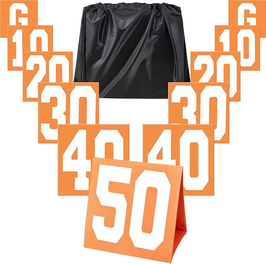 Liliful Set of 11 Football Yard Markers High 12.5 Inch