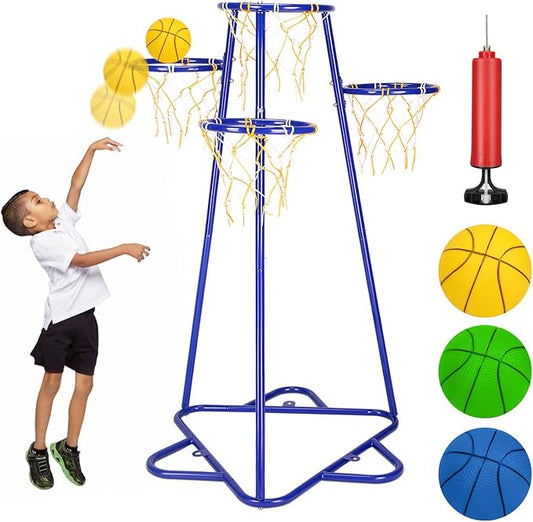 Kids Basketball Hoop Portable Basketball Stand with 4 3 Balls 3 Years
