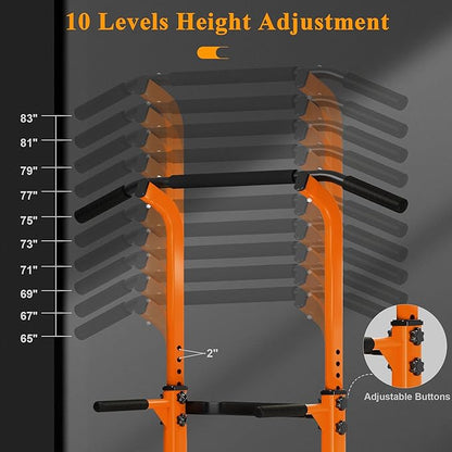 DlandHome Power Tower Dip Station Pull Up Bar