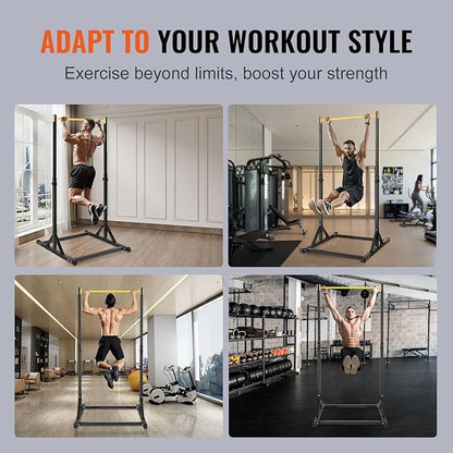 VEVOR Power Tower Pull Up Bar Station 8-Level Adjustable 330LBS Loading,