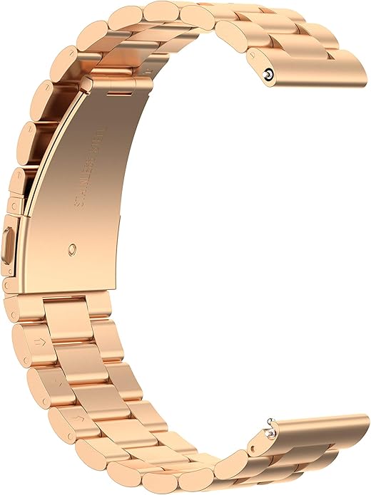 FitTurn Bands Compatible with Letscom, Letsfit, Lintelek, Yamay SmartWatch -Replacement Classic Stainless Steel Metal WatchBand for ID205L, ID205U,ID215G, ID205, ID216, ID205S, SW021