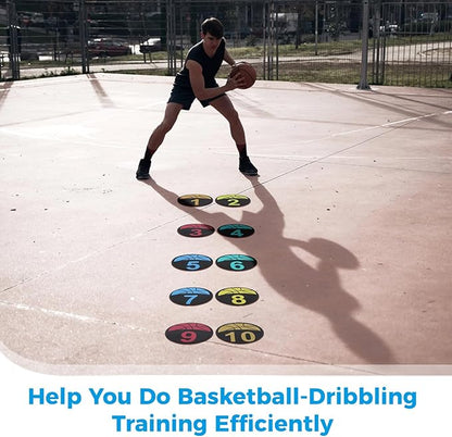 10 PCS Basketball Spot Markers 9 Inches