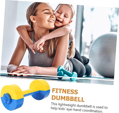 NUOBESTY 1 Pair Kids Weightlifting Dumbbells Plastic Home Exercise Dumbbell Kids Weight Lifting Set Exercise Fitness Dumbbells(Random Color)