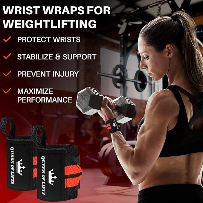 TECEUM Weightlifting 18" & 12" Wrist Wraps with Thumb Loop – Heavy Duty Wrist Workout Braces for Men and Women – Ideal for Powerlifting, Strength Training, Bodybuilding