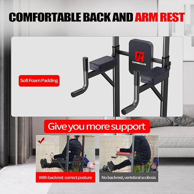 Power Tower Adjustable Height Pull Up & Dip