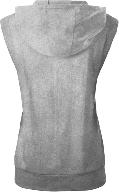 GIVON Women's Lightweight Hooded Vest Sleeveless 1/4 Zip Pullover Casual Hoodie Sweatshirt with Pockets