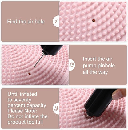 Libima 4 Pcs Wiggle Seat Inflated Wobble Cushion for Sensory Kid 13 Inches Balance Disc Flexible Seating for Classroom Sensory Pad for Chair Wiggle Cushion with Needle Pump