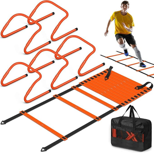 Speed and Agility Training Equipment: 5 Adjustable Agility 20ft Agility