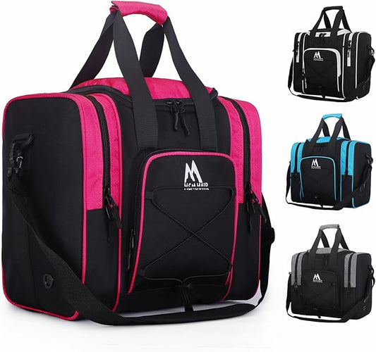 Bowling Ball Bag for Single Ball, Bowling Tote with Padded Holder,Fits Shoes up to Men’s Size 14, Carry Bag for Bowling Accessories