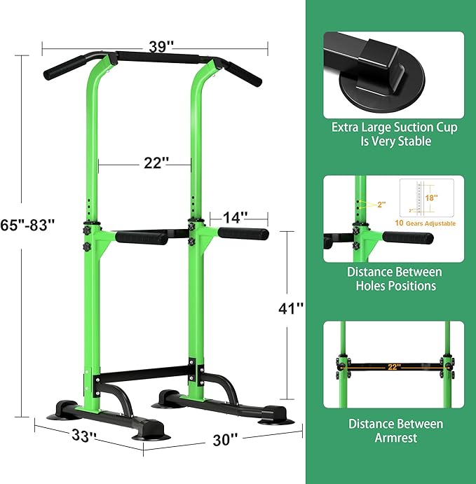 DlandHome Power Tower Dip Station Pull Up Bar
