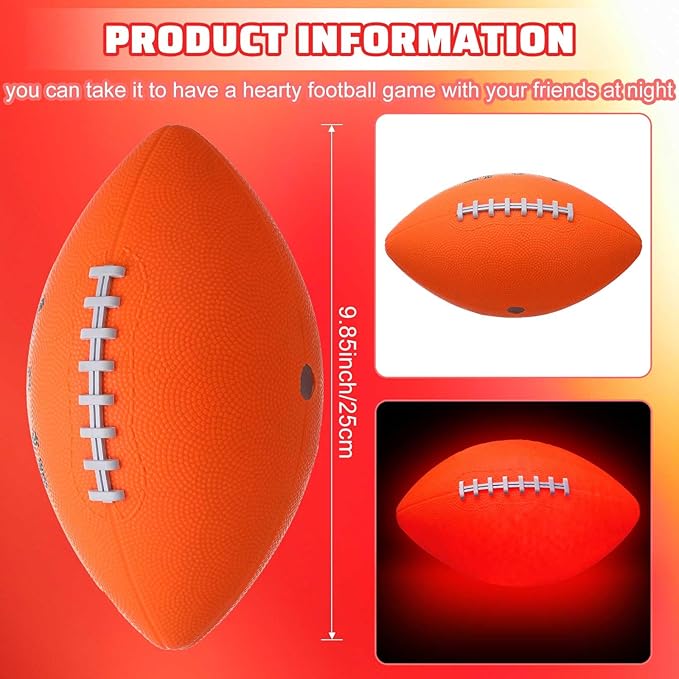 Lenwen 6 Pcs Light Up Balls Set Include 6 Football 5 Soccer