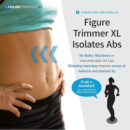 Core Abs Twister Board - 12-inch Waist Sculptor 8 Magnets