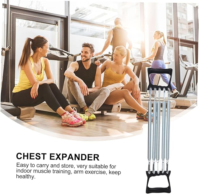 Kisangel 1pc Spring Chest Expander Arm Strength Exercise 5 Springs