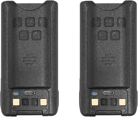 BAOFENG 2 Packs UV-9R Plus Battery USB-C Charger 4800mAh Capacity BL-9 Li-ion T57 Accessories UV-9R Plus MK1 Portable