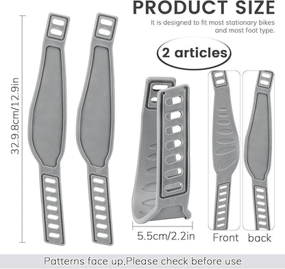 Exercise Bike Pedal Straps, Heavy Duty Adjustable Length Universal Pedal Strap Fits Most Bike Pedals Exercise Bike Bicycle Cycle for Home or Gym