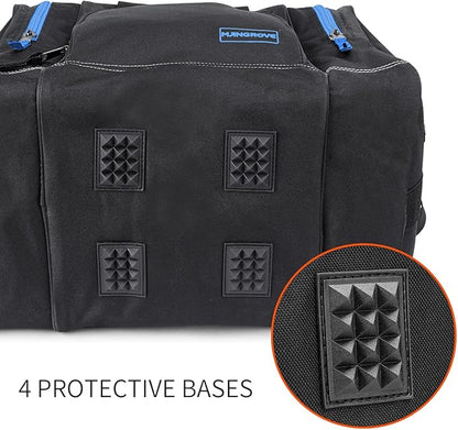 Mangrove Bowling Ball Bag for Single Ball, 2020 Bowling Ball Tote Bowling Bag with Padded Ball Holder - Fits Bowling Shoes Up to Mens Size 14 and Accessories (Black)
