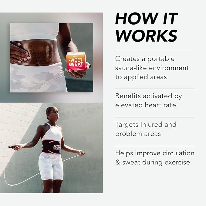 Sports Research® Sweet Sweat Unscented 'Workout Enhancer' Gel - Maximize Your Exercise & Sweat Faster - 13.5oz Jar