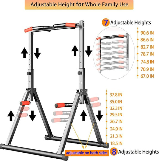 DOBESTS Foldable Power Tower Dip Station Pull Up