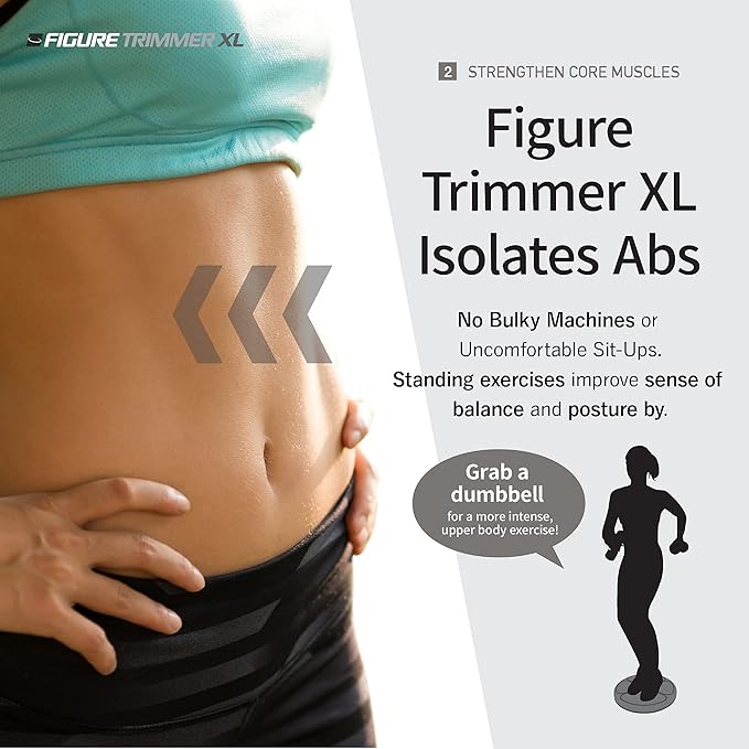 Core Abs Twister Board - 12-inch Waist Sculptor 8 Magnets