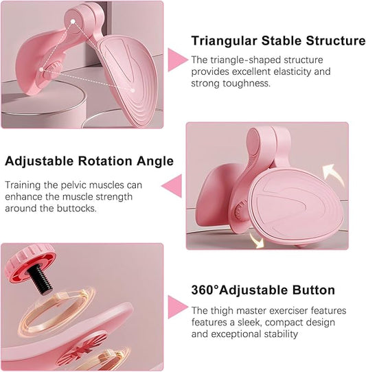 Thigh Master Hip Trainer Kegel Exerciser, Pelvic Floor Trainer for Postpartum Rehabilitation, Inner Thigh Trimmer, Toner Workout