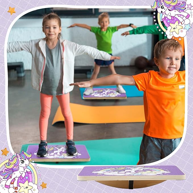 Wooden Balance Board 360° Rotation with Crossed Base Wobble Board for Physical Therapy,standing Desk,core Strength - Children Easter Gift