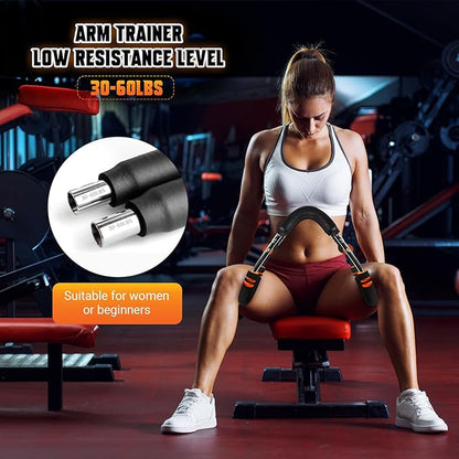 Twister Arm Trainer, 30-120lb Adjustable Resistance Twister Arm,Chest Exerciser with 4 Spring & Training Poster for Men & Women, Chest Workout Device Equipment for Chest Clip Muscle & Arm Strength