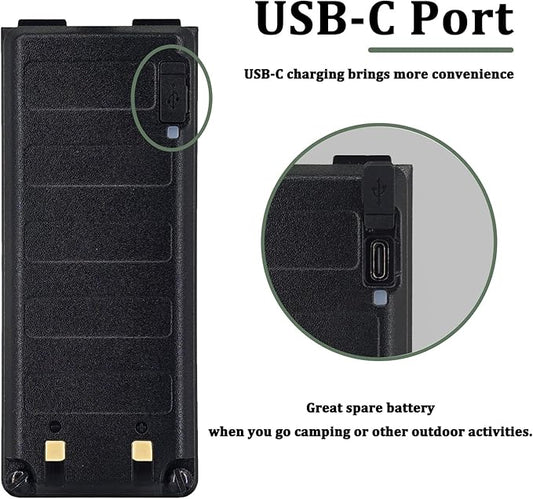 BAOFENG 2 Pack UV-25 Battery BL-UV25 for UV-25 BL-UV25 High DC7.4V for