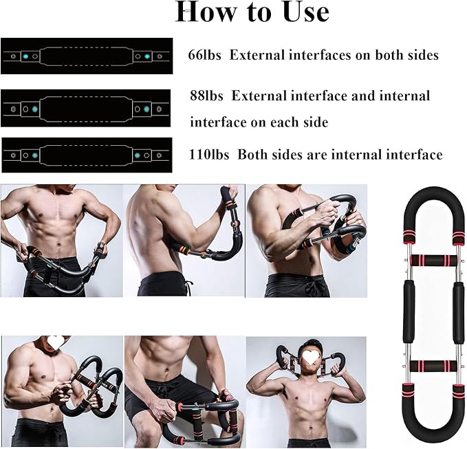 Twister Arm Trainer, Adjustable Chest Workout Equipment, Arm Trainer for Men, Arm Exercise Equipment, Chest Trainer for Men, Shoulders and Forearms Muscle Training Fitness Equipment