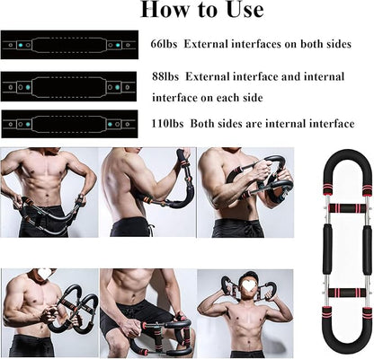 Twister Arm Trainer, Adjustable Chest Workout Equipment, Arm Trainer for Men, Arm Exercise Equipment, Chest Trainer for Men, Shoulders and Forearms Muscle Training Fitness Equipment