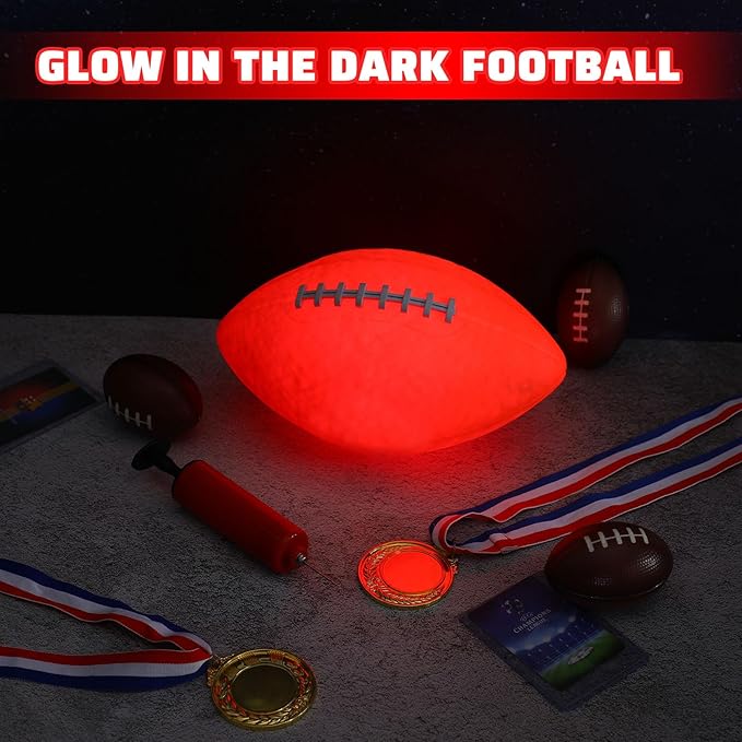 Lenwen 6 Pcs Light Up Balls Set Include 6 Football 5 Soccer