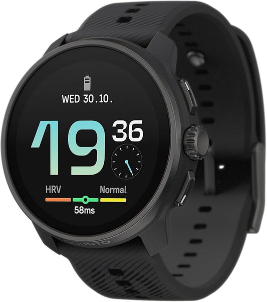 SUUNTO Race S GPS Sports Watch, 1.32" AMOLED Touchscreen w/Crown, 13 Days Battery Life, Training & Sleep Health Tracking, Dual-GNSS, 32GB Global Offline Maps, Lightweight for Running, All Black