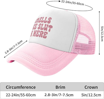 Put It On My Husband's Tab Drinking Trucker Hat - Funny Pink Trucker Hat for Women and Men