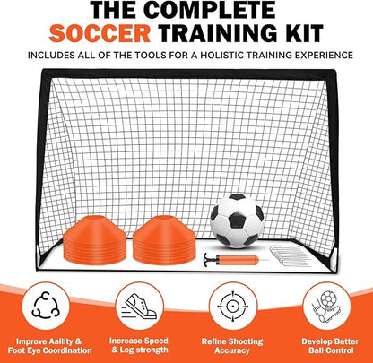 Portable Pop Up Soccer Goal - 6x4ft Backyard