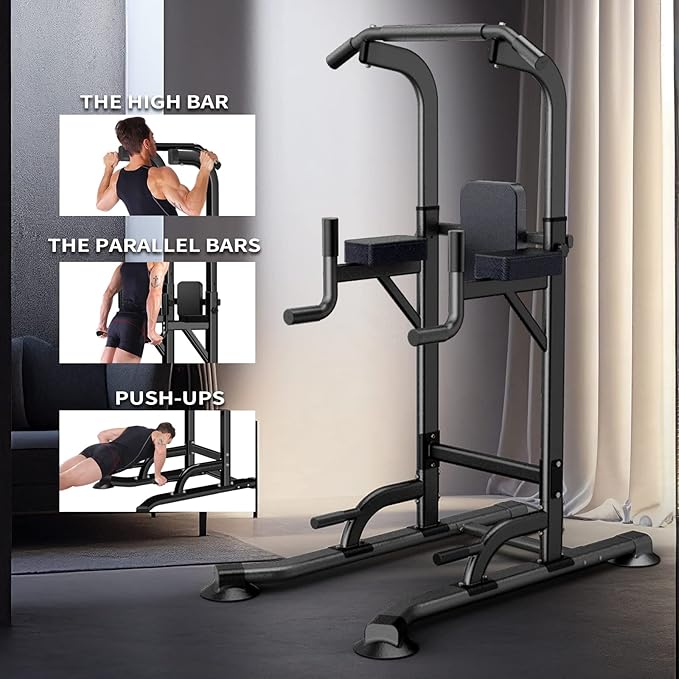 Power Tower Adjustable Height Pull Up & Dip