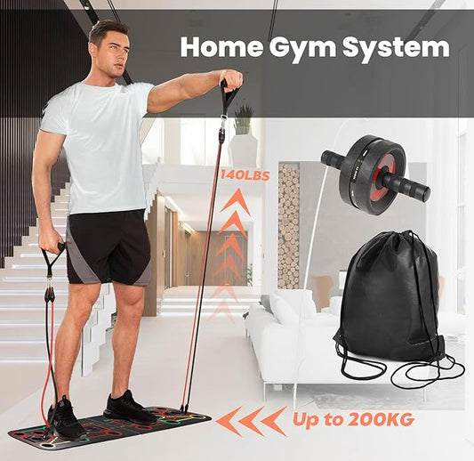 Wavar Portable Home Gym System: Large Compact Push