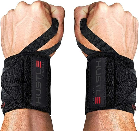 Wrist Wraps for Weightlifting (USPA Approved) - 18" or 12" Premium Quality Weight Lifting Wrist Straps - Best Gym Wrist Wraps with Thumb Loop for Powerlifting & Weight Training for Men & Women