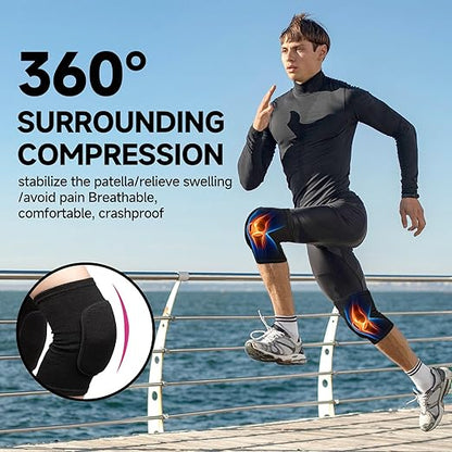 Volleyball Knee Pads for Women, Men, Youth, Girls, Kids, Knee Brace for Volleyball Basketball Football Dance Yoga Tennis Running Cycling Workout Climbing Wrestling