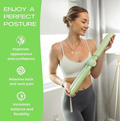 Posture Corrector Yoga Cross Stick - Back Pain Relief for Men Women - Stretcher and Straightener for Upper and Lower Back - Stretch Pole - Neck Hump Equipment bar Device Brace