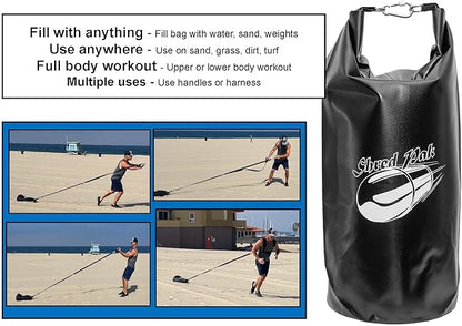Resistance Training Sled - Weight Sled Harness & 3X The 4-Piece Kit