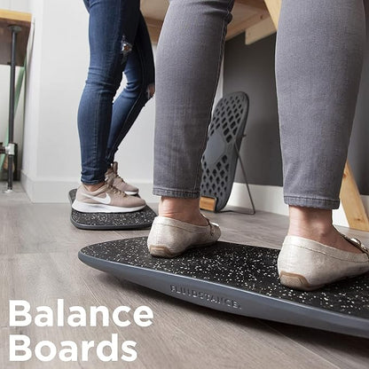 FluidStance Plane Standing Desk Balance Board - 360 Degree Rocker for Fatigue and Exercise - Sustainably Made, Anti-Slip Wobble Board - Premium Desk Accessories