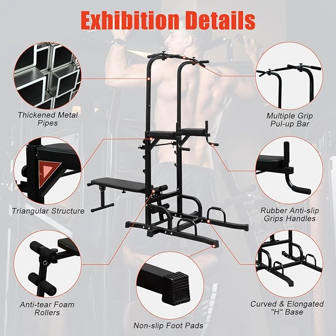 Adjustable Height Dip Bar Station