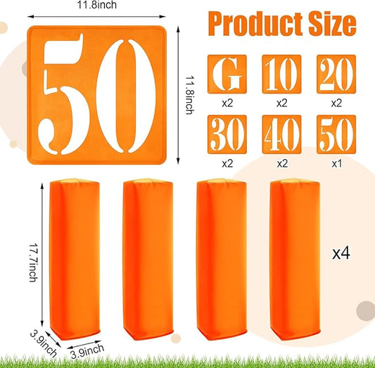 16 Pcs Football Yard Markers Set Include 11 4 Weighted