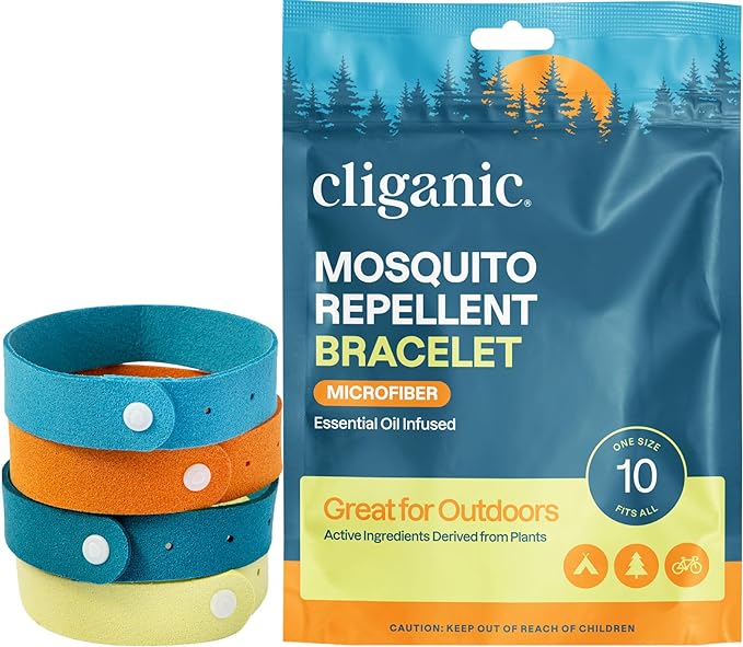 Cliganic Mosquito Repellent Microfiber Bracelets (10 Count) -