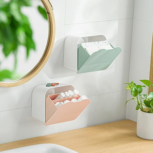 MORNITE Bathroom Vanity Organizer Canister Storage Box Container