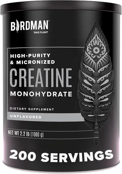 BIRDMAN Micronized Creatine Monohydrate Powder 200 Servings (5 grams 2.2lb.