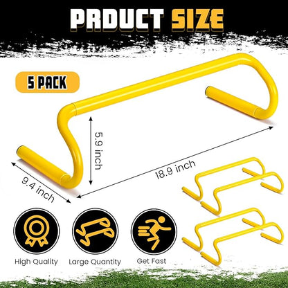 5 Pcs Speed Agility Training Hurdles Detachable Durable